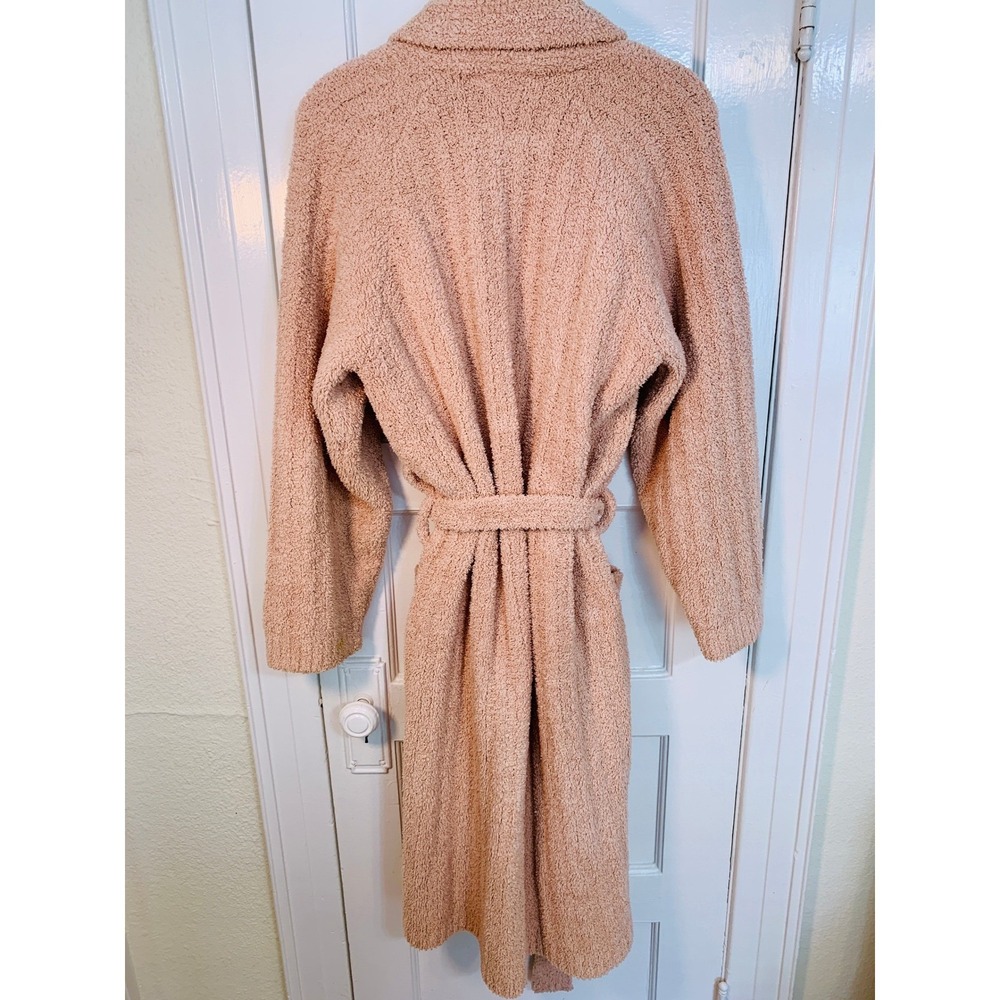 Pottery‎ Barn Teddy Bear Cozy Ribbed Robe Blush Pink Plush Shawl Collar / Medium - Picture 8 of 13